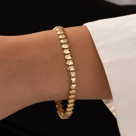 Geometrik Model 14 Ayar Altın Bileklik