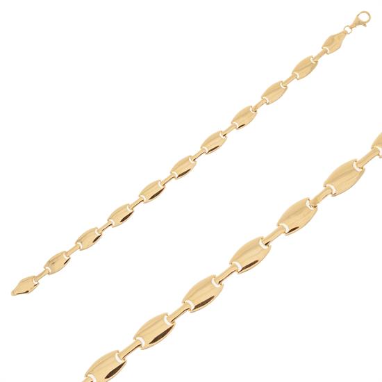 Geometrik Tasarım 14 Ayar Altın Bileklik