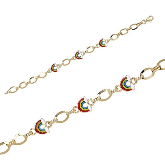 Gökkuşağı 14 Ayar Altın Çocuk Bileklik