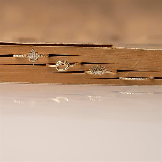 Göz Figürlü 14 Ayar Altın Yüzük