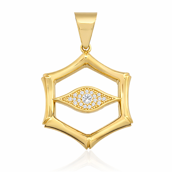 Göz Model Kolye Ucu 14 Ayar Altın