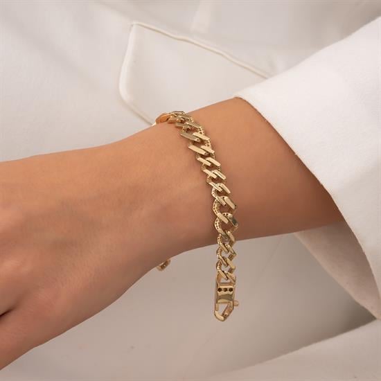 Kalem Gurmet 14 Ayar Altın Bileklik