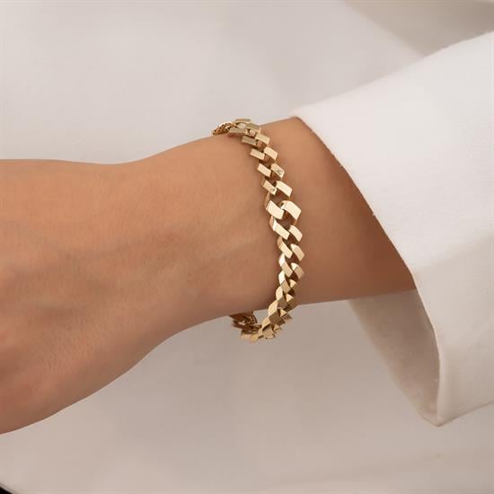 Kalem Gurmet 14 Ayar Altın Bileklik