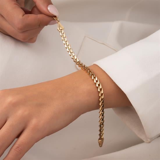 14 Ayar Altın Gurmet Model Bileklik