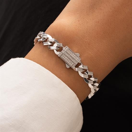 Gurmet 14 Ayar Beyaz Altın Bileklik 