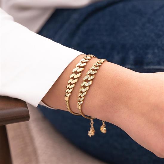 Gurmet Balıksırtı Bileklik 14 Ayar Altın