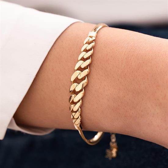 Gurmet Balıksırtı Bileklik 14 Ayar Altın