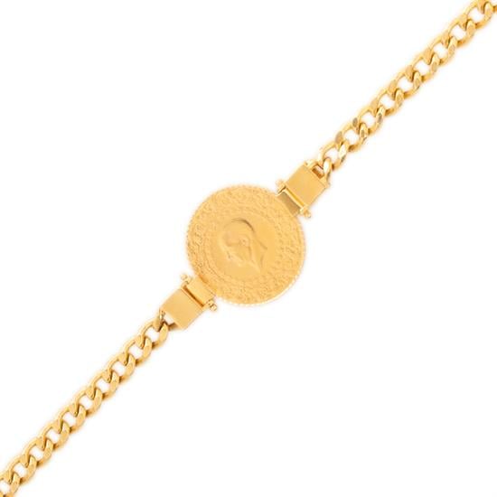 Gurmet Çeyrekli Bileklik 14 Ayar Altın