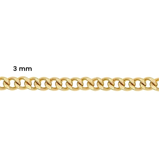 Gurmet Spor Zincir 3Mm 14 Ayar Altın