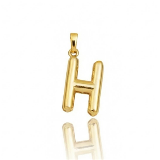 H Harfi Balon Model 14 Ayar Kolye Ucu