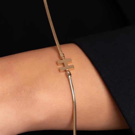 H Harfli 14 Ayar Altın Bileklik