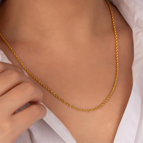 Halat Zincir 2Mm 14 Ayar Altın