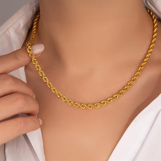 Halat Zincir 4,5Mm 14 Ayar Altın