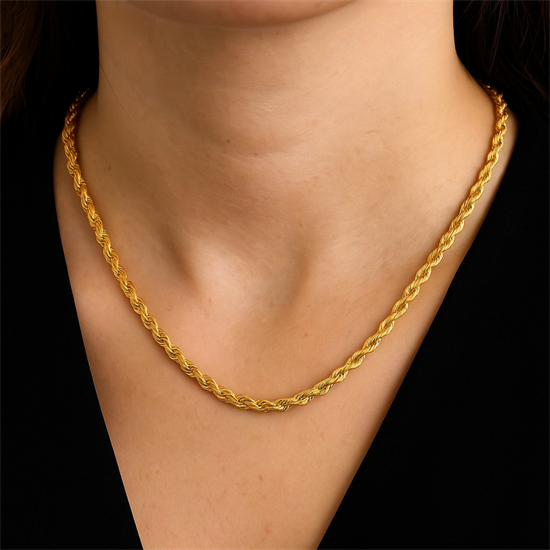 Halat Zincir 4,5Mm 14 Ayar Altın