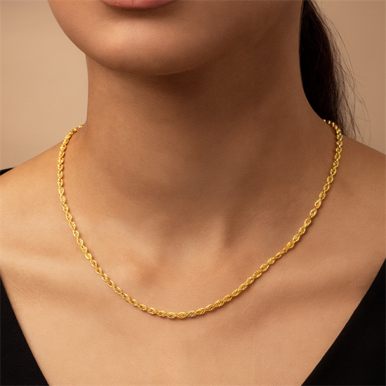 Halat Zincir 4Mm 14 Ayar Altın