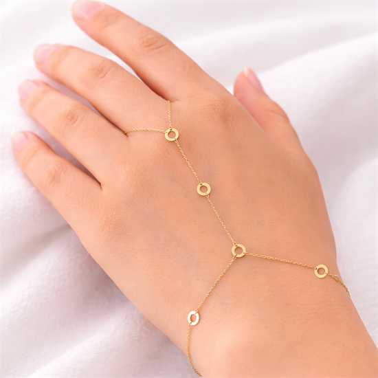 Halka 14 Ayar Altın Şahmeran Bileklik