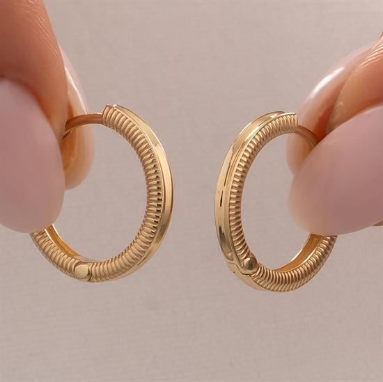 Halka Küpe 14 Ayar Altın