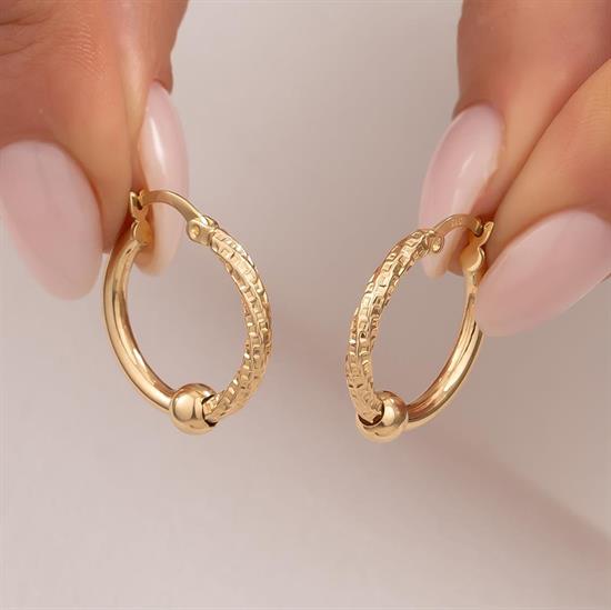 Halka Küpe 14 Ayar Altın