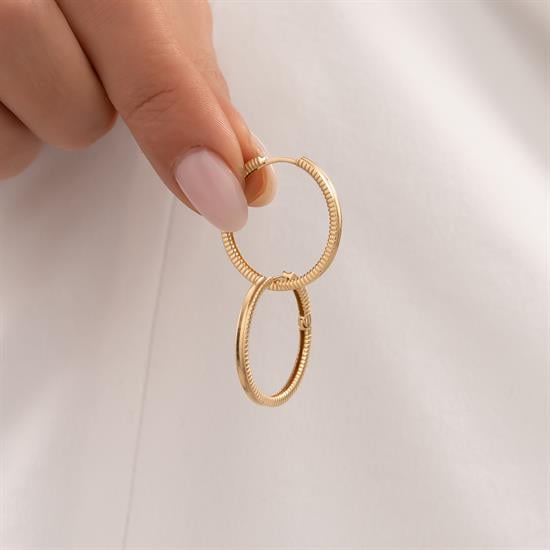 Halka Küpe 14 Ayar Altın