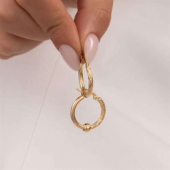 Halka Küpe 14 Ayar Altın