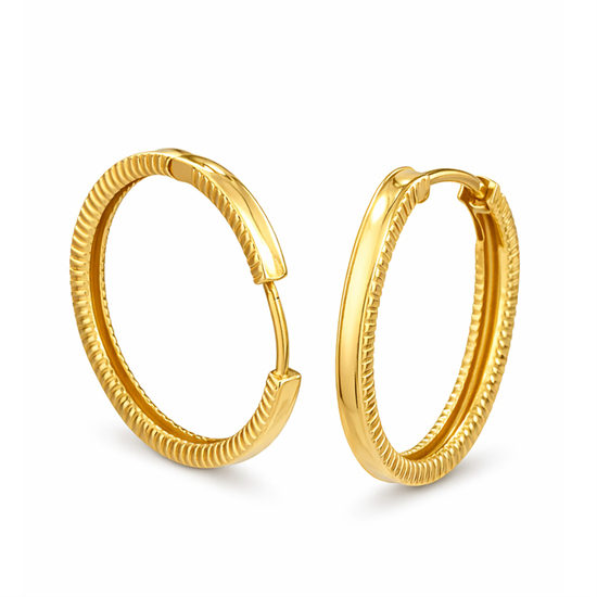 Halka Küpe 14 Ayar Altın