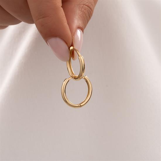 Halka Küpe 14 Ayar Altın