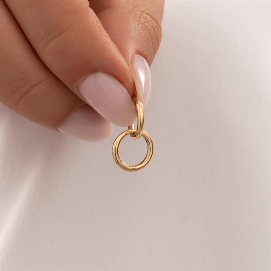 Halka Küpe 14 Ayar Altın