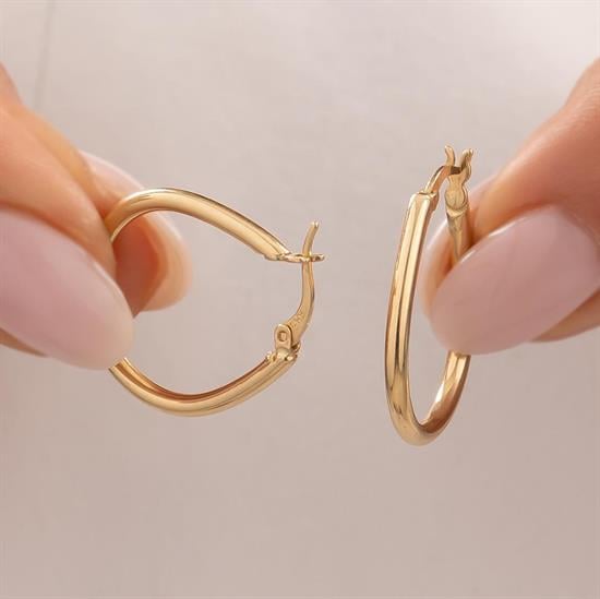 Halka Küpe 14 Ayar Altın