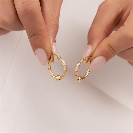 Halka Küpe 14 Ayar Altın