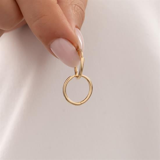 Halka Küpe 14 Ayar Altın