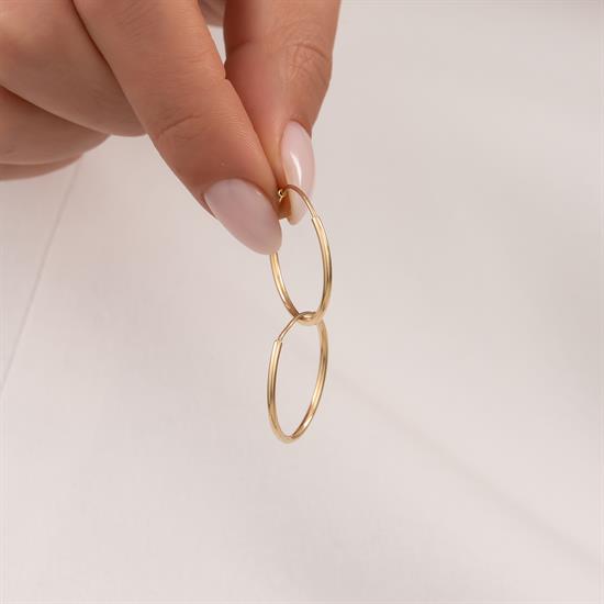 Altın 14 Ayar Küpe Halka