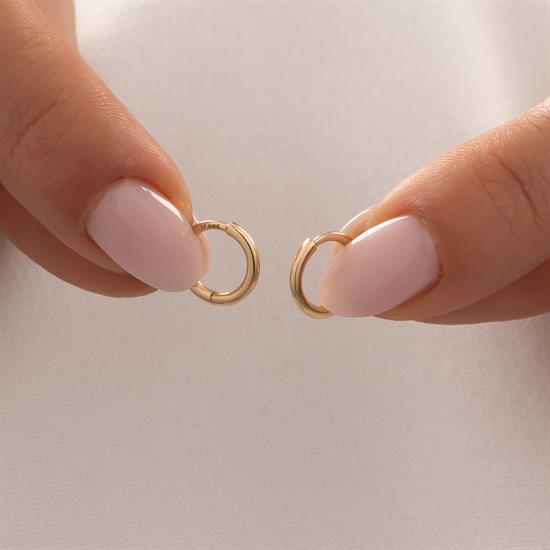 Halka Küpe 14 Ayar Altın