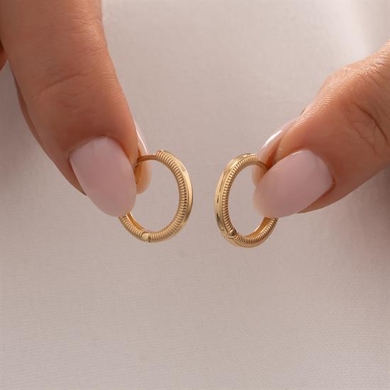 Halka Küpe 14 Ayar Altın