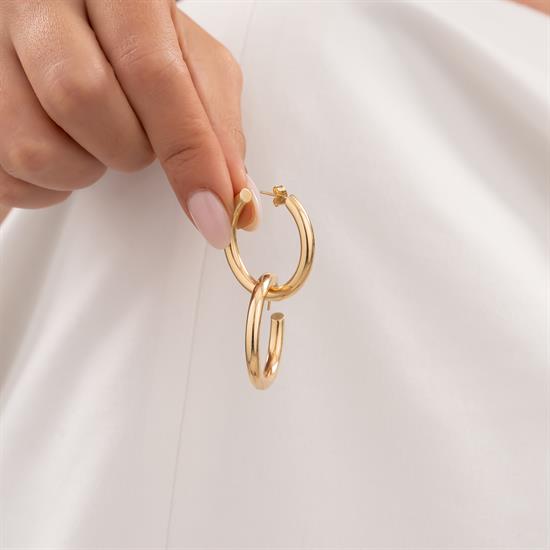 Halka Küpe 14 Ayar Altın