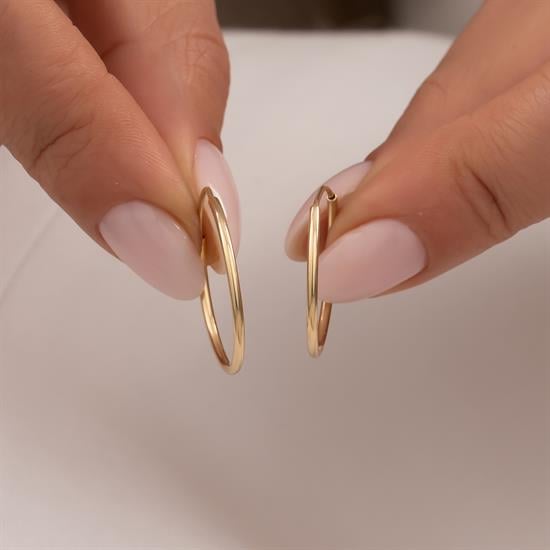 Altın 14 Ayar Küpe Halka