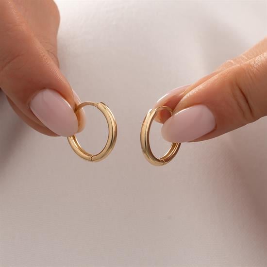 Halka Küpe 14 Ayar Altın