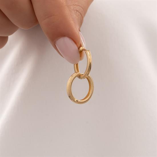 Halka Küpe 14 Ayar Altın