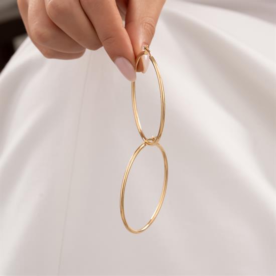 Halka Küpe 14 Ayar Altın