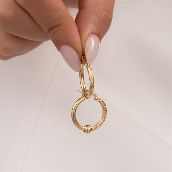 Halka Küpe 14 Ayar Altın