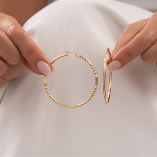 Halka Küpe 14 Ayar Altın