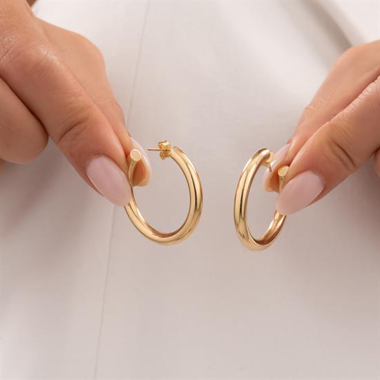 Halka Küpe 14 Ayar Altın