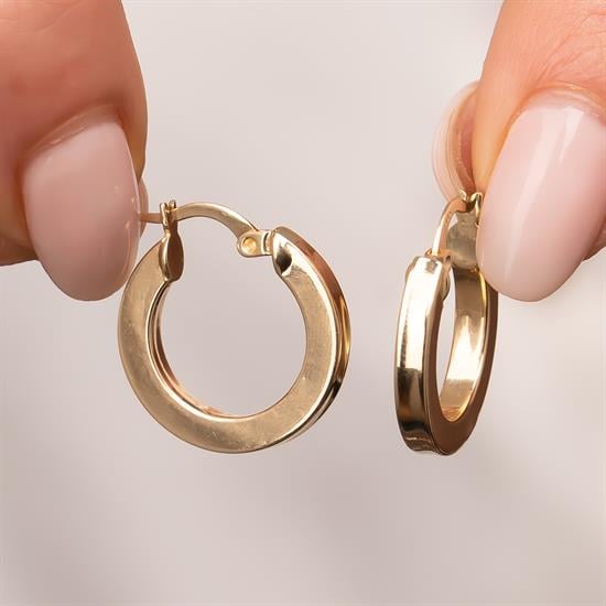 Halka Küpe 2 Cm 14 Ayar Altın