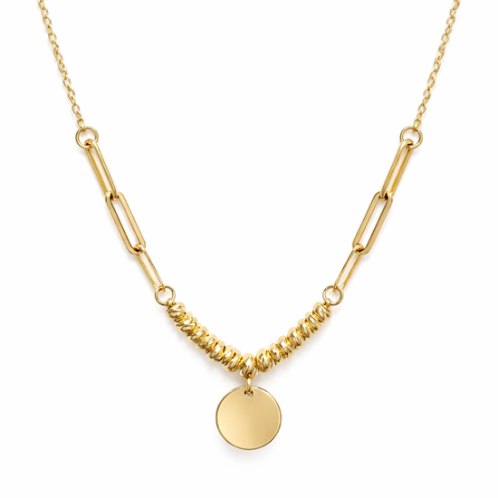 Harf Yazılabilir 14 Ayar Altın Minimal Kolye