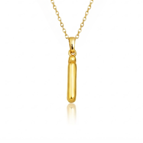 İ Harfi Balon Model 14 Ayar Altın Kolye