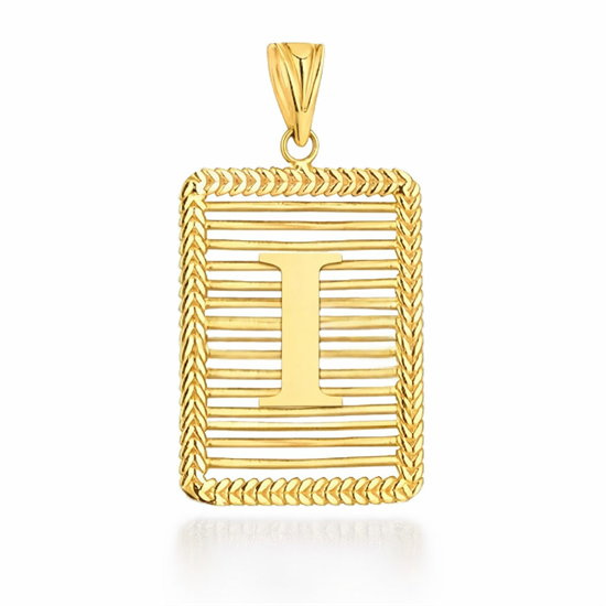 I Harfi Izgara Model 14 Ayar Kolye Ucu