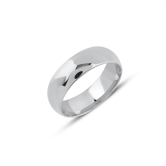 6 Mm İçi Dolu Bombeli Klasik Alyans