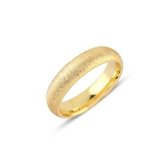 İçi Boş Diamond Mat Zeminli Alyans