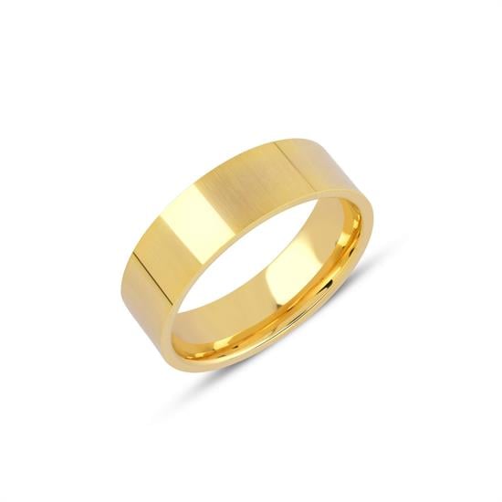 İçi Boş Kibrit Çöpü Düz Klasik Alyans 6 Mm