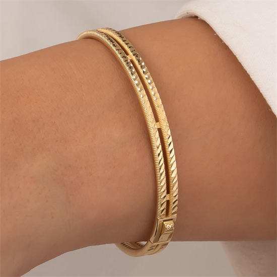 İki Sıra 14 Ayar Altın Kelepçe