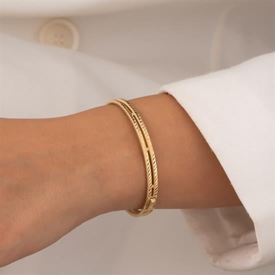 İki Sıra 14 Ayar Altın Kelepçe